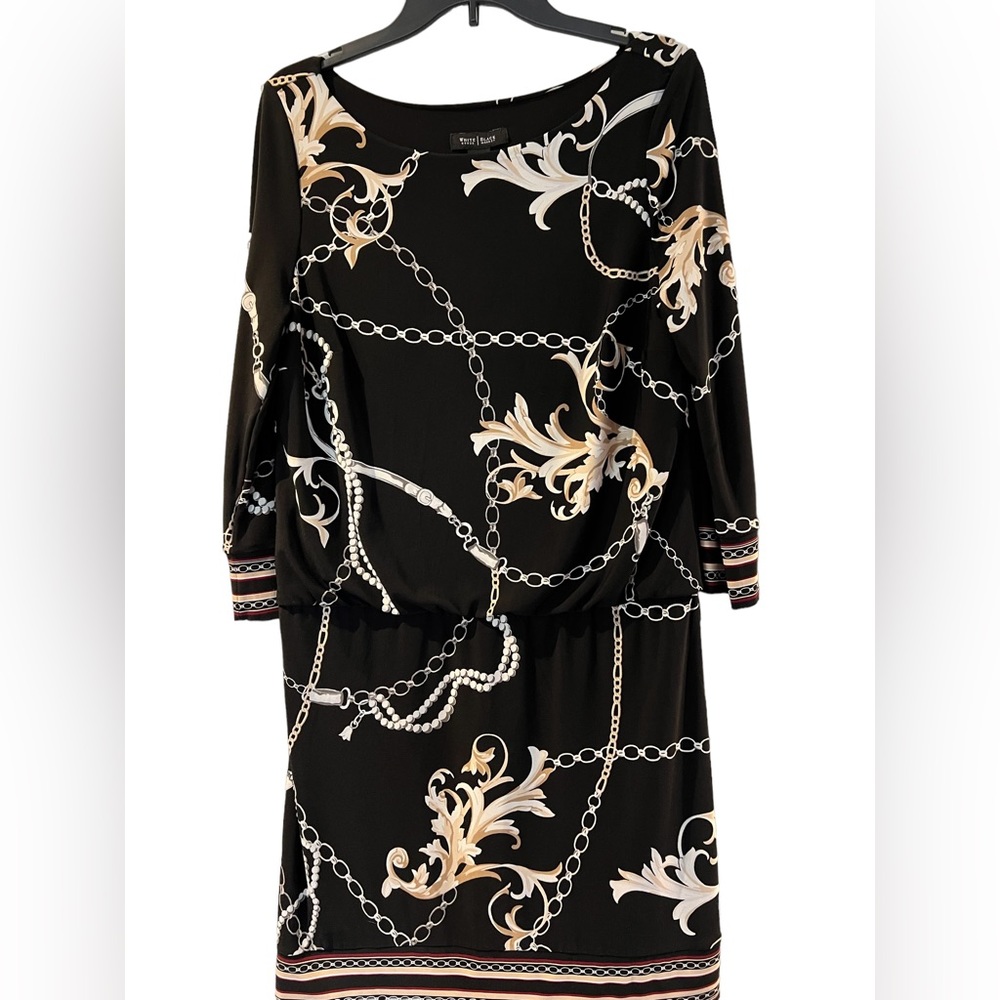 WHBM Dress with Chains and Flower - Size Medium